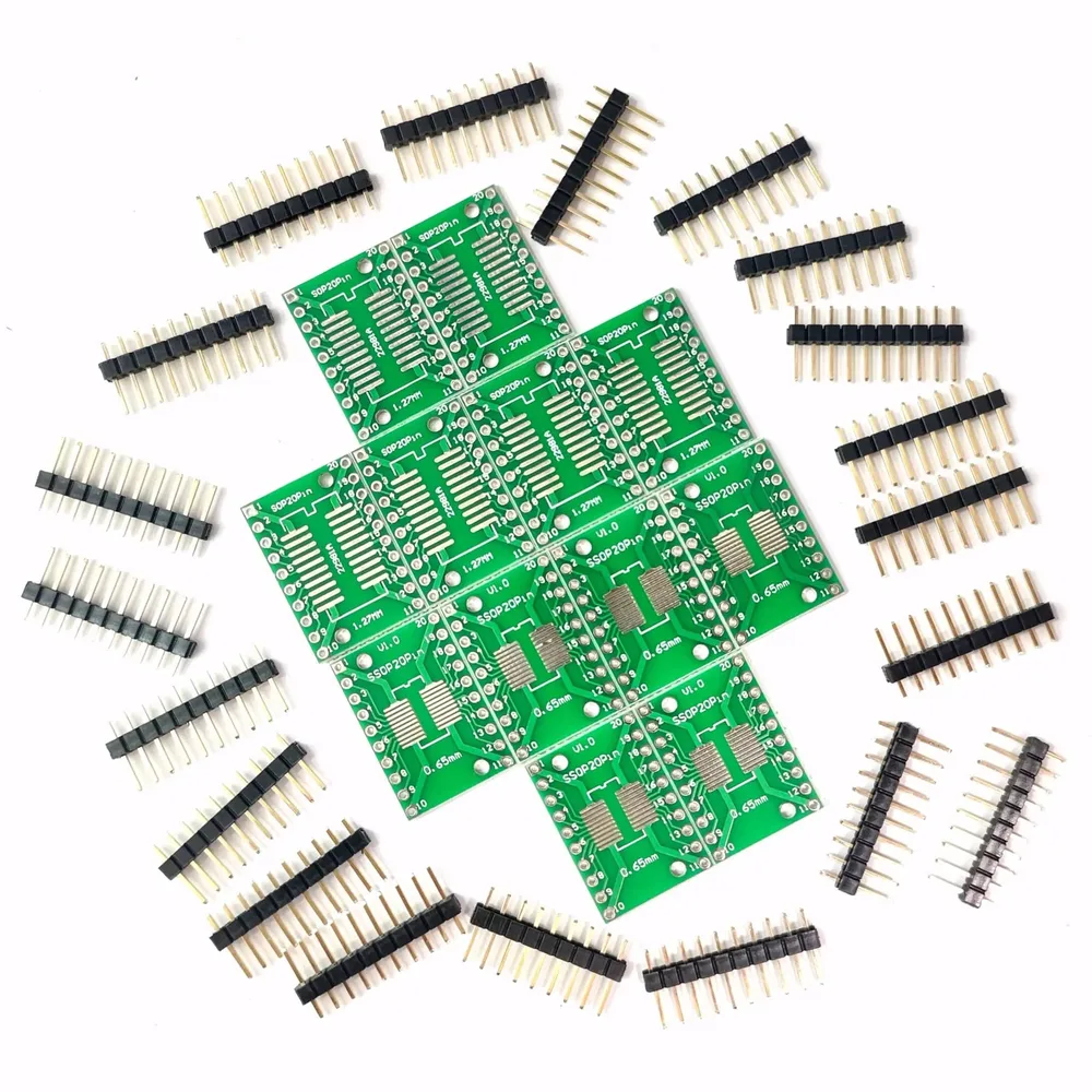 SOP20, SSOP20 and TSSOP20 to DIP PCB Adapter 2
