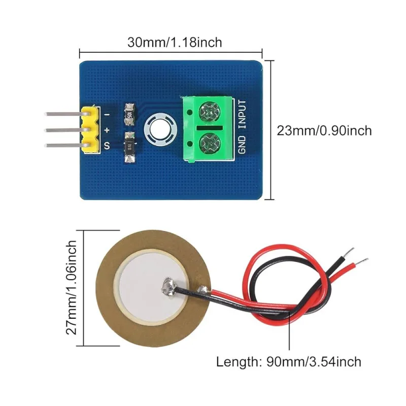 حساس اهتزاز كهرضغطي (Piezo) بخرج تناظري 2
