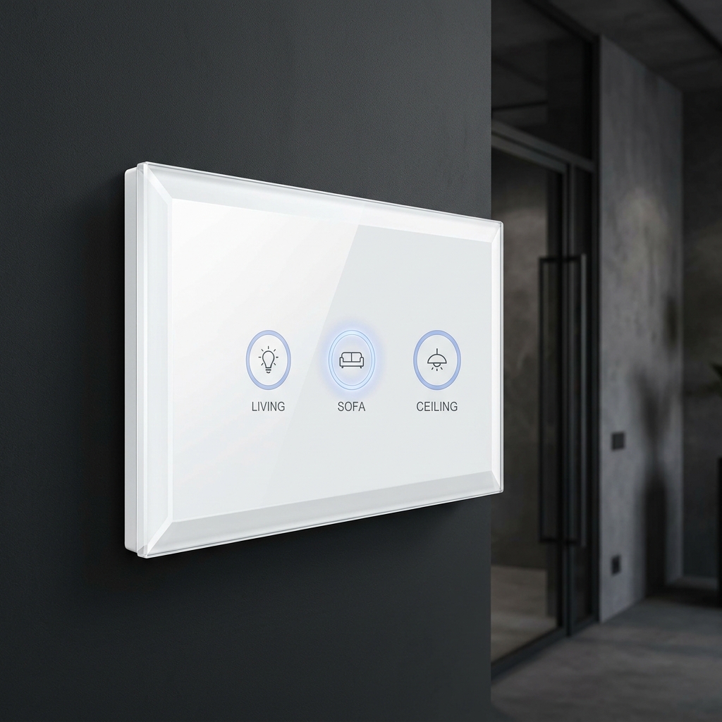 TaffHOME 3-Gang Wireless WiFi/RF Smart Switch WHK05